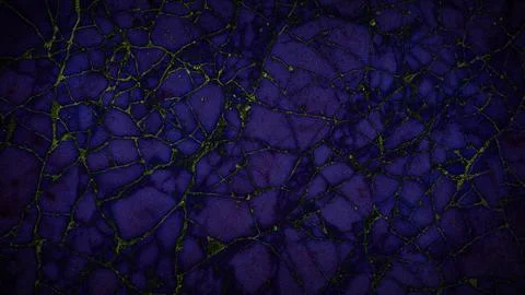 A cracked stone texture featuring vibrant purple and green tones, creating .. Illustrazione stock