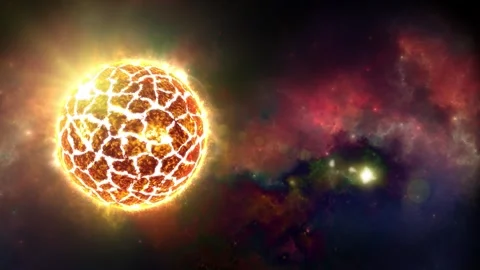 Cracked Sun in Space Video stock 257585112