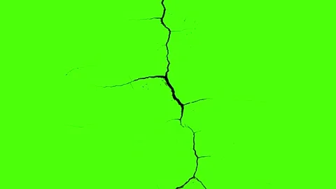 Cracked surface with visible fissure Stock Footage 341745240