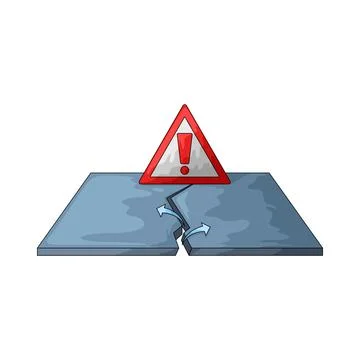 Cracked surface warning illustration Stock Illustration