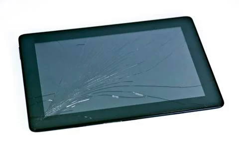 Cracked tablet Stock Photos
