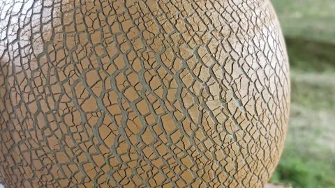 Cracked texture on ceramic vase surface. Stock Footage 341334788