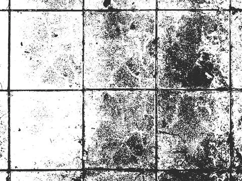 Cracked tile grid, architectural grunge texture Illustrazione stock