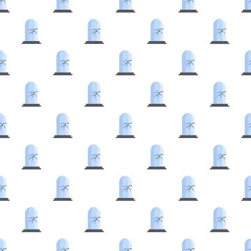 Cracked tombstone seamless pattern for halloween designs Stock Illustration