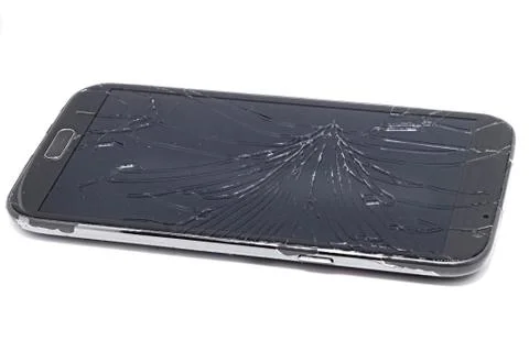 Cracked Touch Screen Phone, background, texture Stock Photos