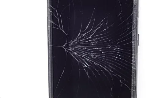 Cracked Touch Screen Phone, background, texture Stock Photos