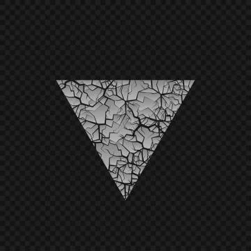 Cracked triangular shape Stock Illustration