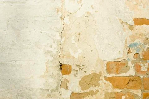 Cracked wall background texture Stock Photos