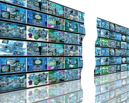 Cracked wall Illustrazione stock