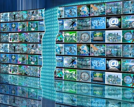 Cracked wall Stock Illustration