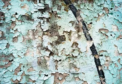 Cracked wall paint texture close up Stock-Fotos