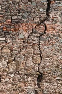 Cracked wall Stock Photos