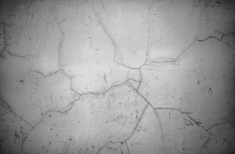 Cracked wall white background texture Stock Photos