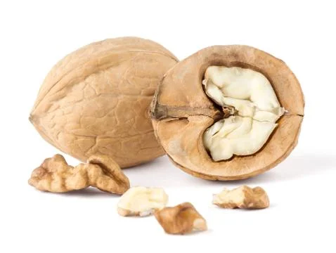 Cracked walnut Stock Photos