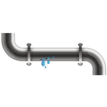 Cracked water pipe Stock Illustration
