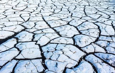 Cracked white clay Stock Illustration