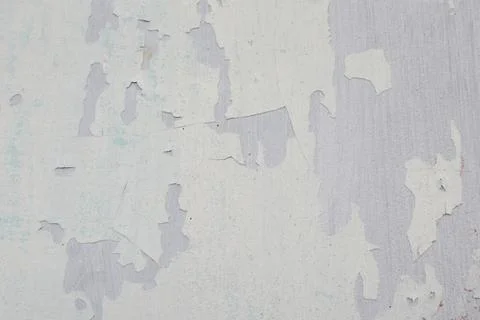 Cracked white paint wall background Stock Photos