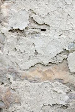 Cracked white wall Stock Photos