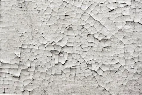 Cracked White Wall Texture Stock-Fotos
