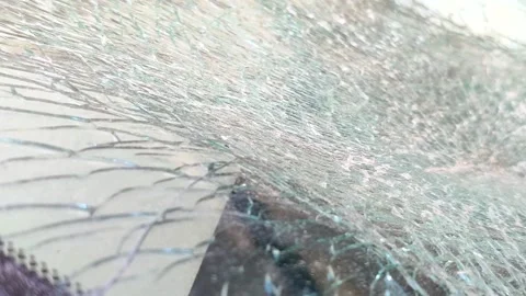 Cracked Windshield Close up Stock Footage 310631298