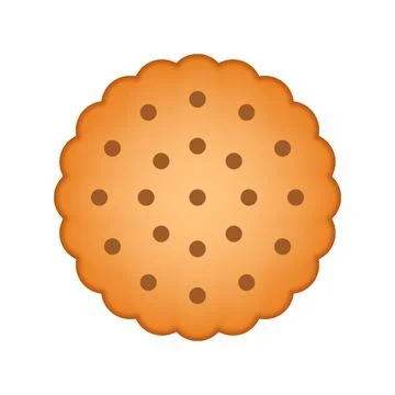 Cracker biscuit icon in flat style. Sweet food vector illustration on isola.. Stock Illustration