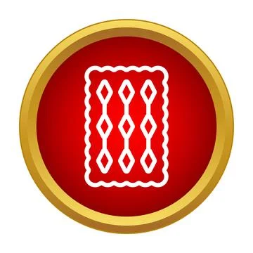 Cracker biscuit icon representing snack food item Stock Illustration
