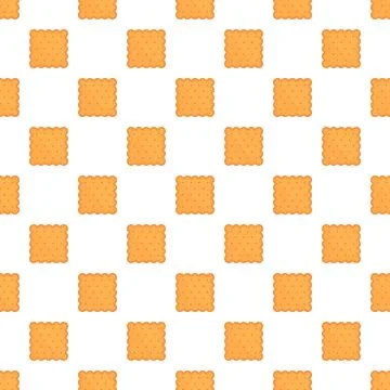 Cracker biscuit square food seamless pattern background イラスト素材