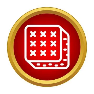 Cracker biscuits with holes serving snack food icon Stock Illustration