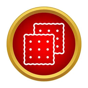 Cracker biscuits icon representing food snack symbol Stockillustratie