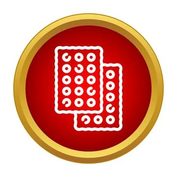 Cracker biscuits icon symbolizing snack food and appetizer Stock Illustration