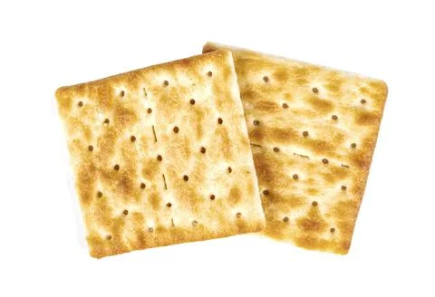 Cracker bread isolated on a white background Stock Photos