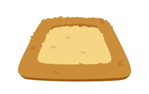 Cracker with cheese spread. Vector illustration Stock-Illustration