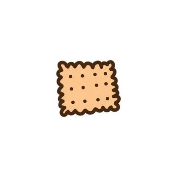 Cracker. Cookie hand drawn illustration. Pastry for menu design, cafe decoration Stockillustratie