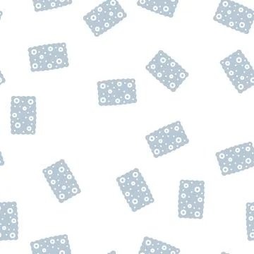 Cracker dessert glyph vector seamless pattern Illustrazione stock