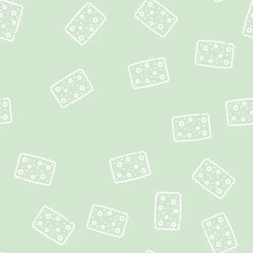 Cracker dessert line vector seamless pattern 스톡 일러스트