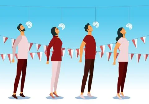 Cracker feeding competition イラスト素材