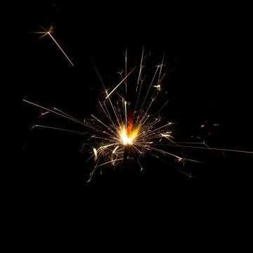 Cracker fire black background dark Stock Photos