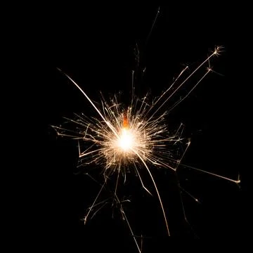 Cracker fire black background dark Stock Photos