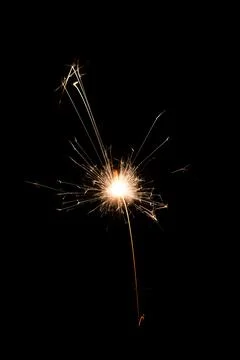 Cracker fire black background dark 스톡 사진