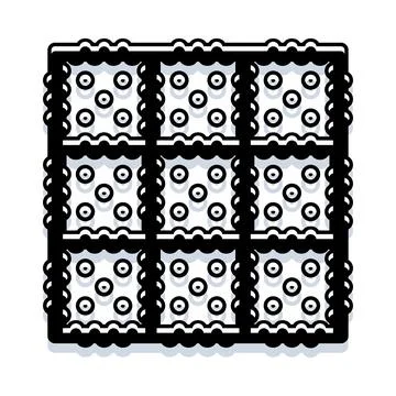 Cracker grid pattern for kids play food Stock Illustration