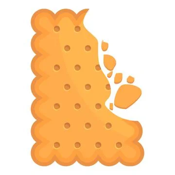 Cracker icon cartoon vector. Cookie food Stock Illustration