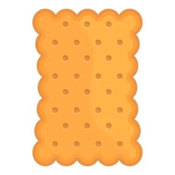 Cracker icon cartoon vector. Cookie food Illustrazione stock