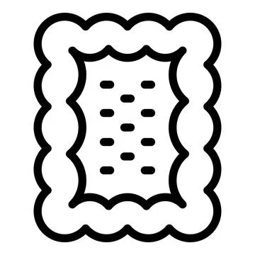 Cracker icon outline vector. Food biscuit イラスト素材