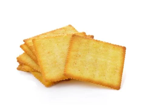 Cracker isolated on  over white background Stock Photos