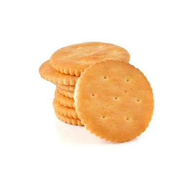 Cracker isolated on over white background Stock Photos