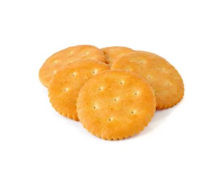 Cracker isolated on over white background Stock Photos