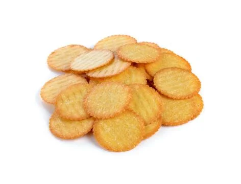 Cracker isolated on over white background Stock Photos