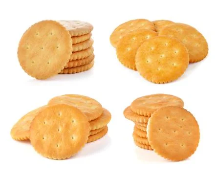 Cracker isolated on over white background Stock Photos