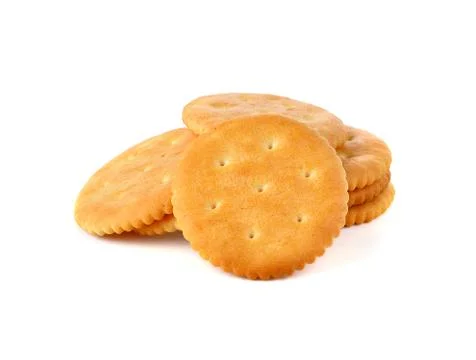 Cracker isolated on over white background Stock Photos