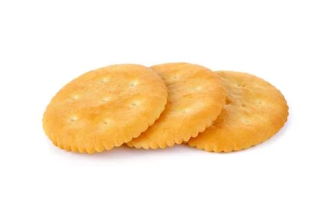 Cracker isolated on over white background Stock Photos